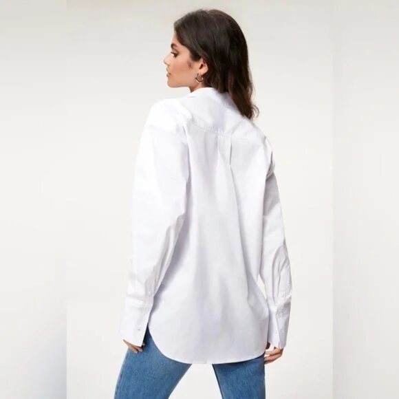 Good American The Good Shirt in White - Picture 4 of 10